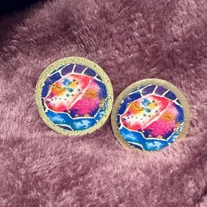 Colorful Round Earrings